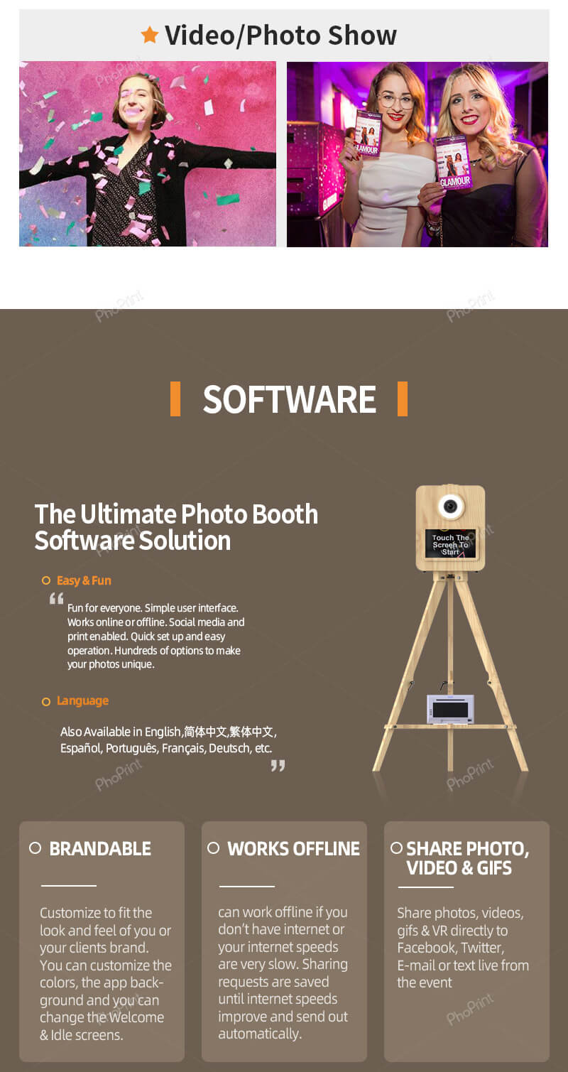 wood photo booth wholesaler