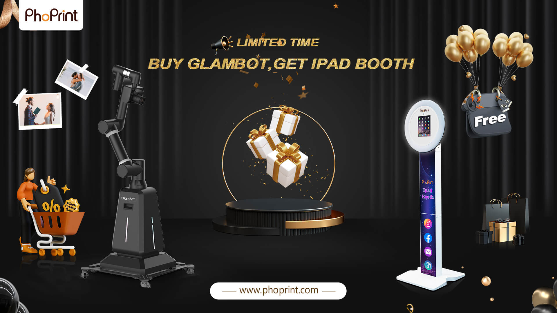 buy glambot get free ipad booth